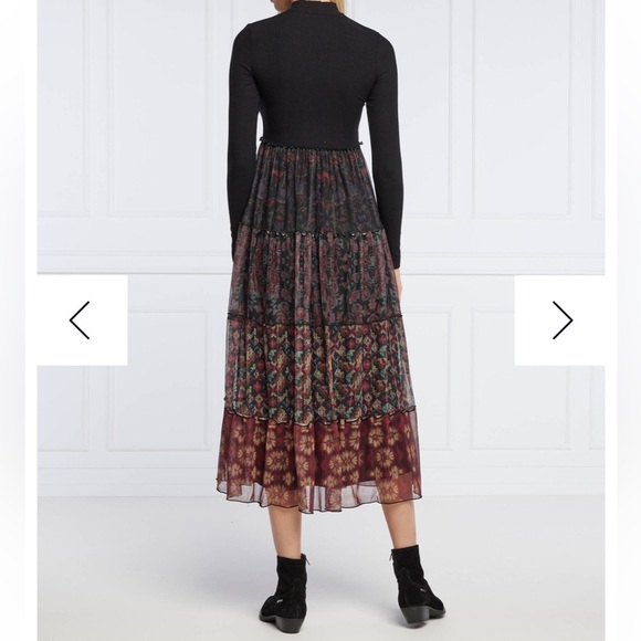 DESIGUAL NWT MIDI dress with floral print size XS. - Picture 6 of 16